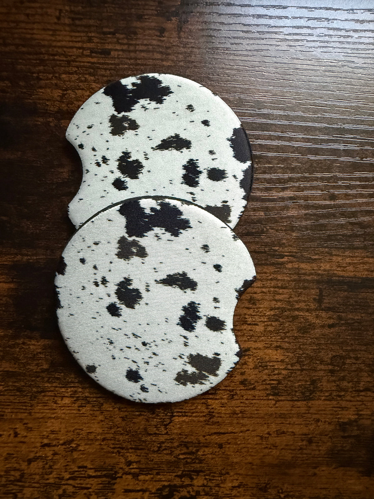 Cowhide Seamless Car Coaster Sets