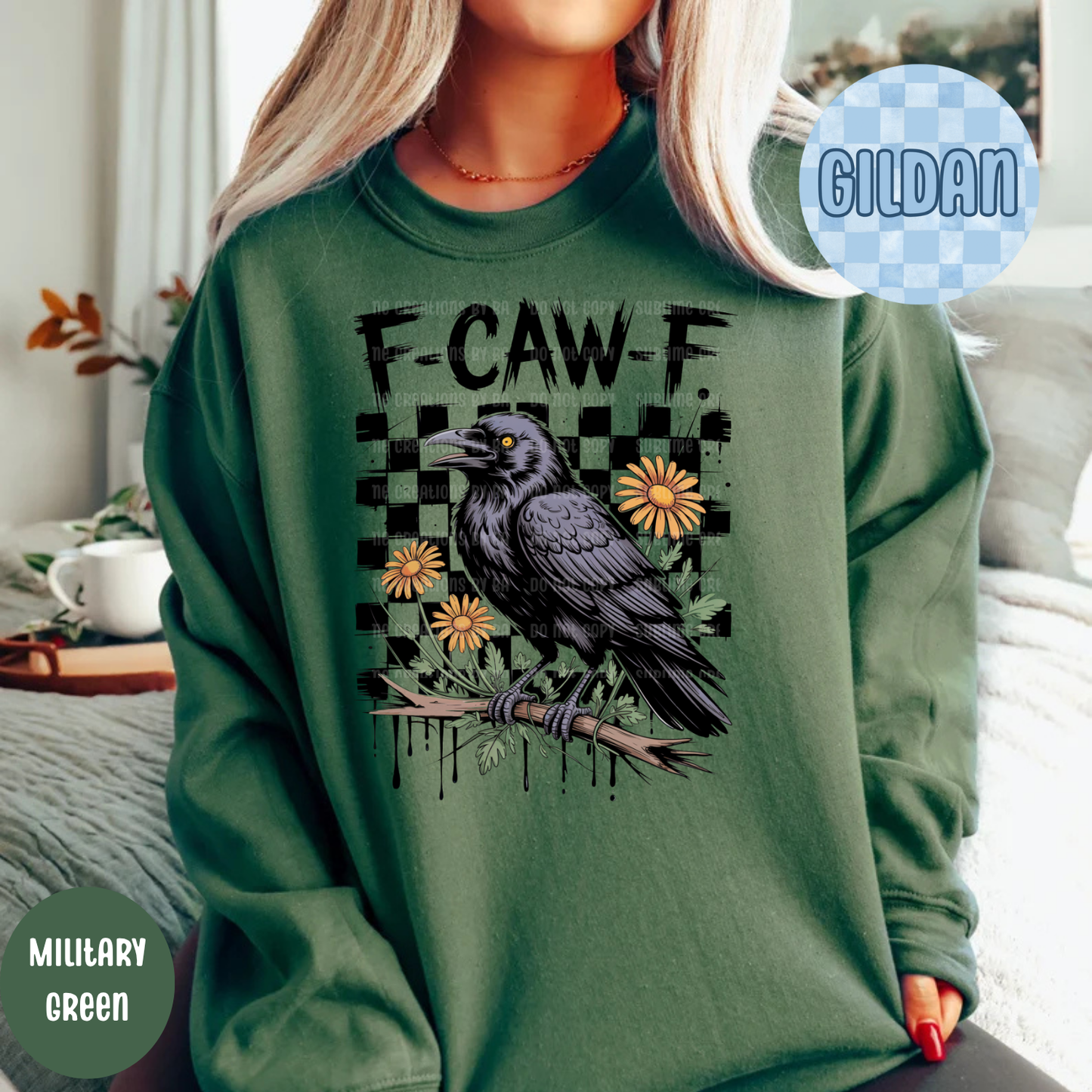 F•Caw•F Funny Crow Shirt, Black Crow Unisex