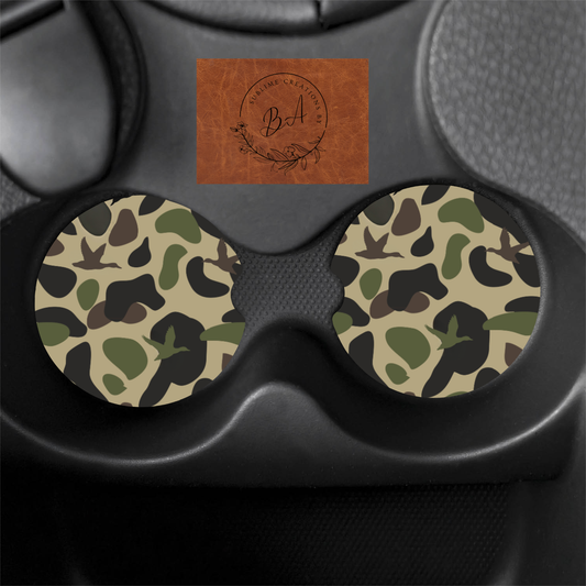 Camo Seamless Car Coaster Set