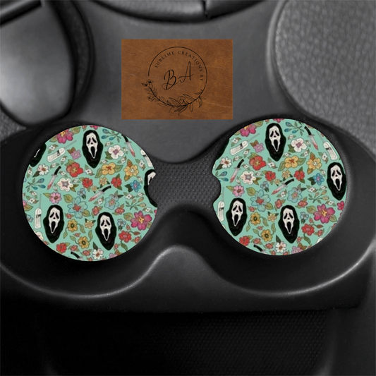Floral Scream Car Coaster Set