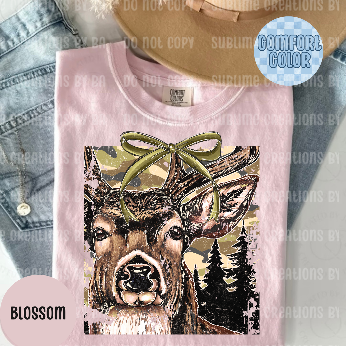 Buck Camo Coquette Adult Shirt