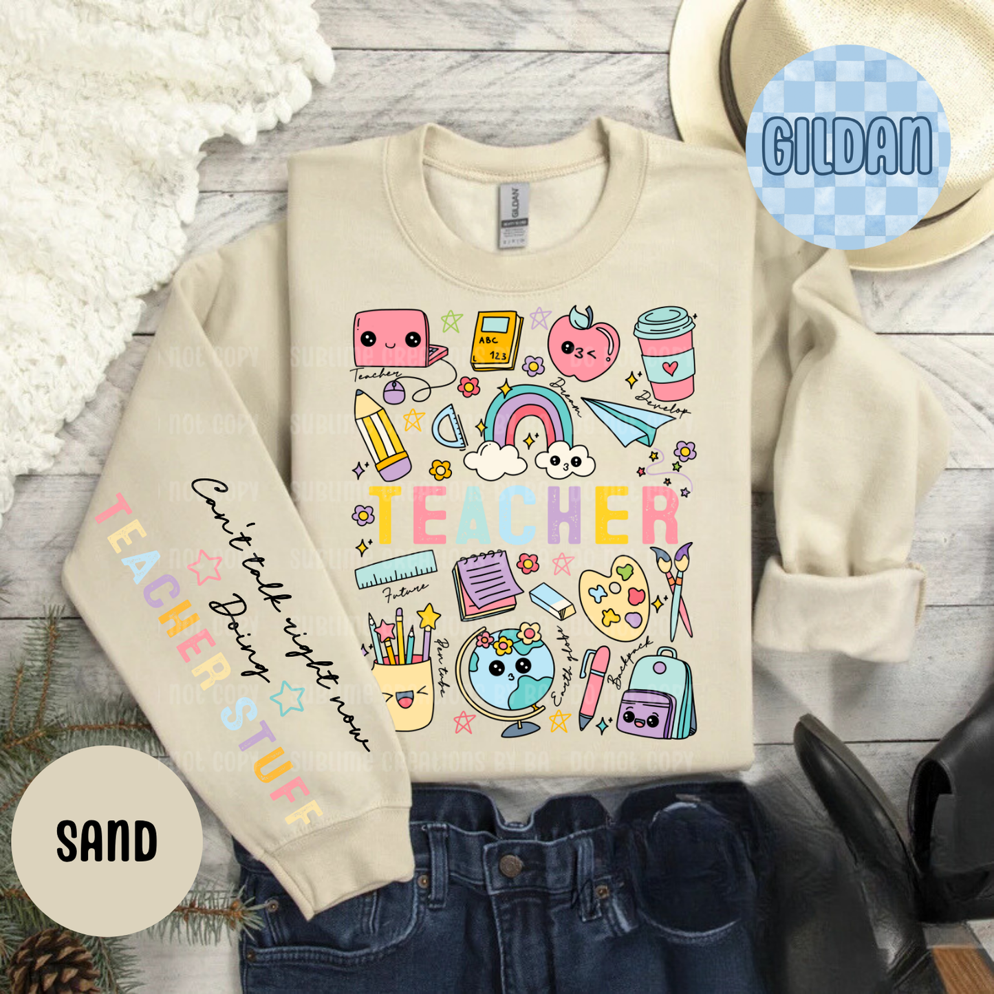 Teacher Doodle Occupational Sweatshirt