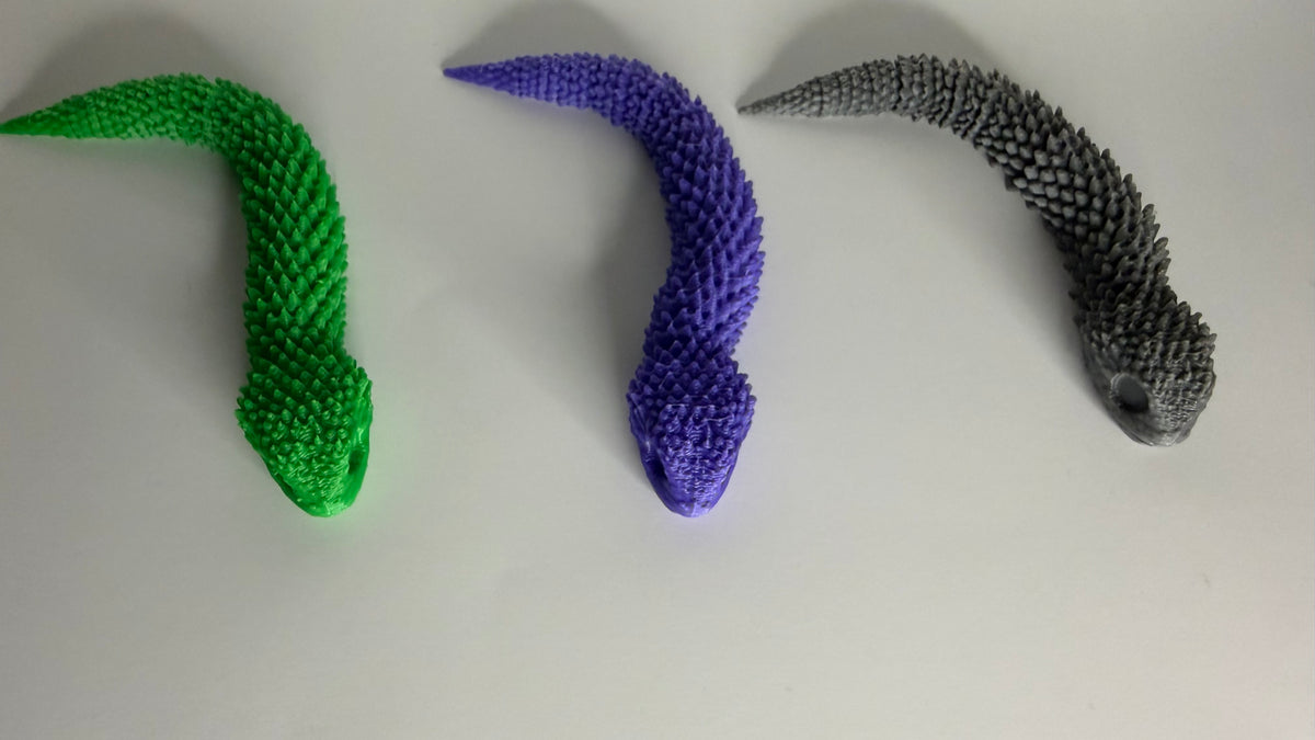 3D Printed Mini Articulated Snake Toy & Fidget