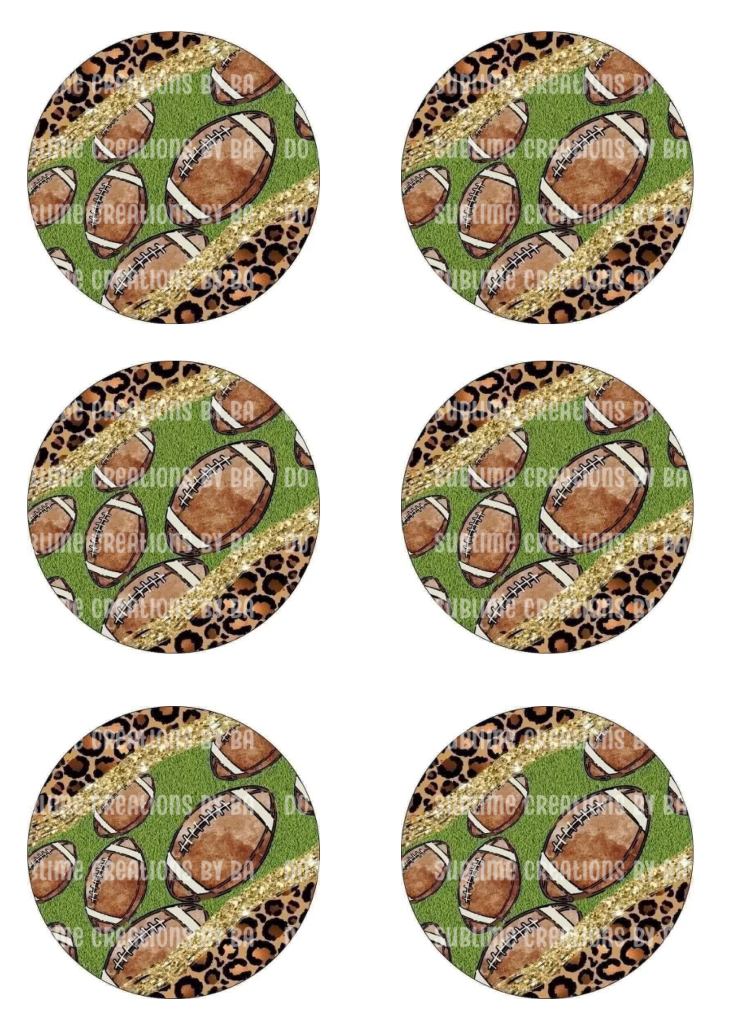 Leopard Football Sublimation Transfer Sheet