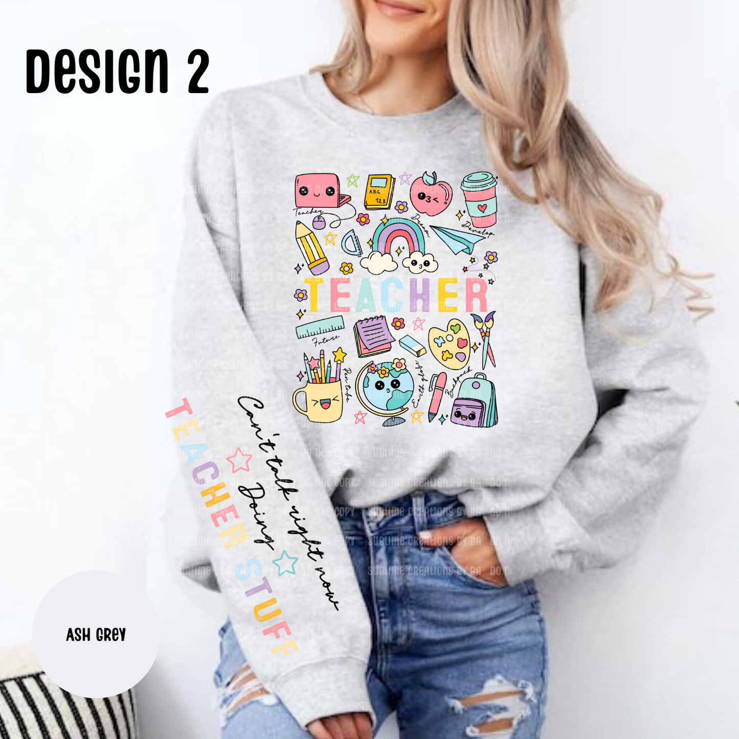 Teacher Doodle Occupational Sweatshirt