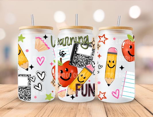 16oz Learning is Fun Libbey Cup