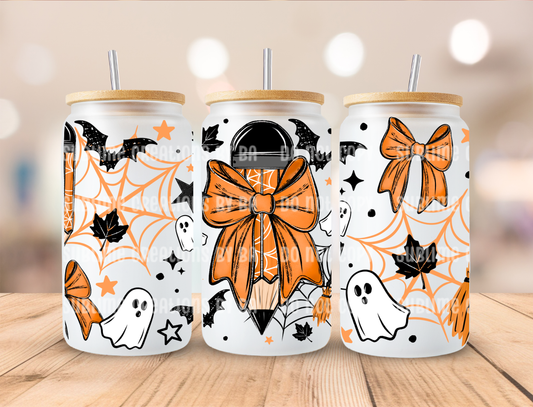 16oz Spooky Pencil Libbey Cup