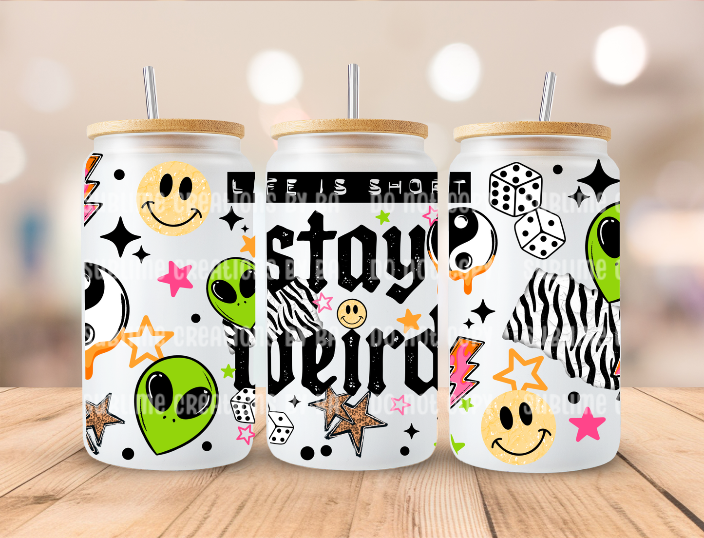 16oz Stay Weird Libbey Cup