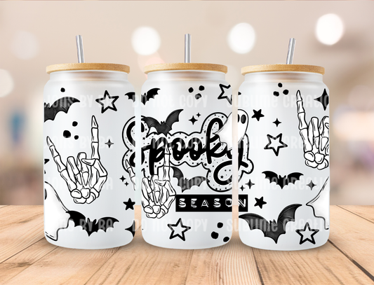 16oz Black Spooky Season Libbey Cup