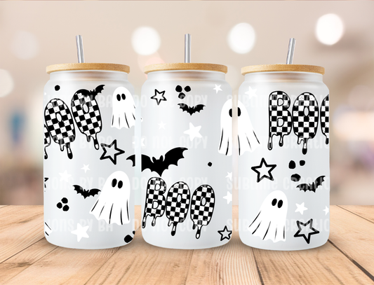 16oz Boo Checker Ghost Libbey Cup