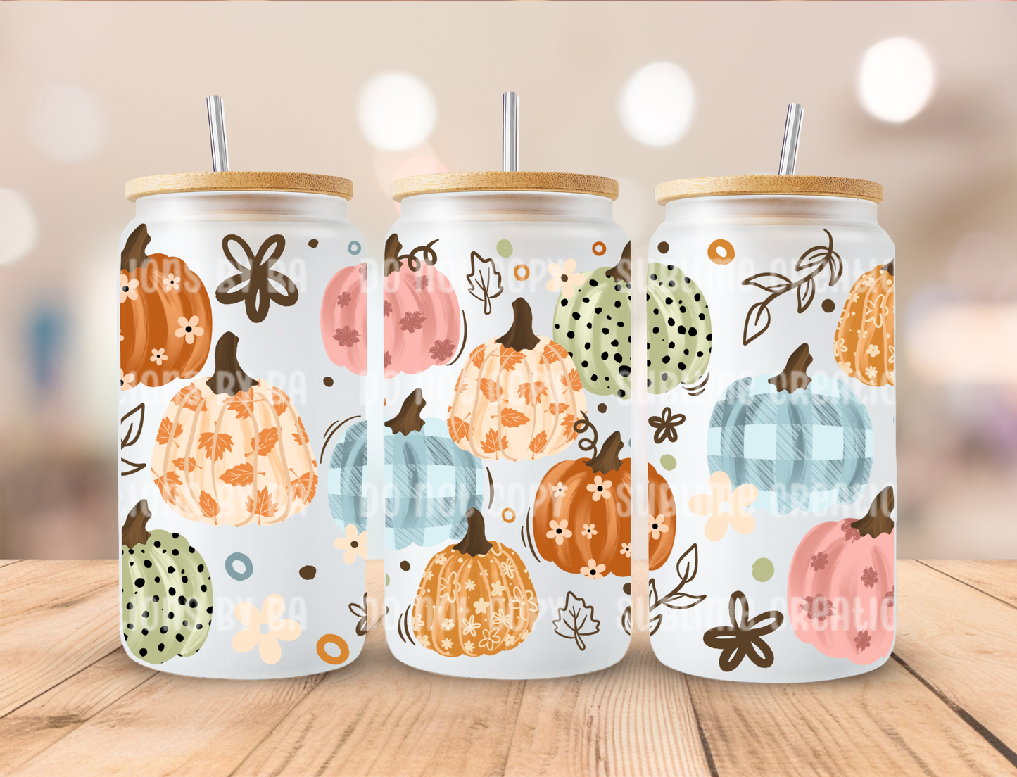 16oz Fall Pumpkins Libbey Cup