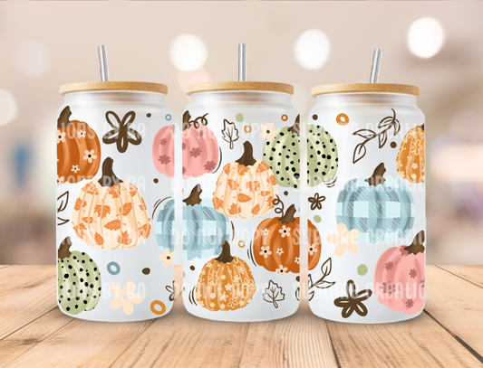 16oz Fall Pumpkins Libbey Cup
