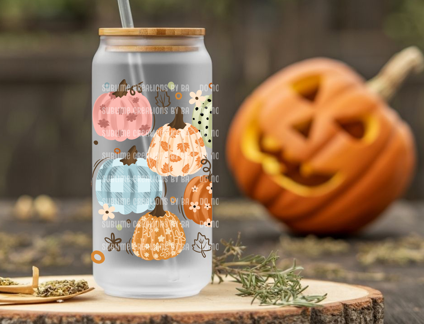 16oz Fall Pumpkins Libbey Cup