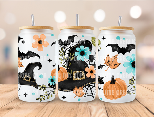 16oz Floral Witch Hat Libbey Cup