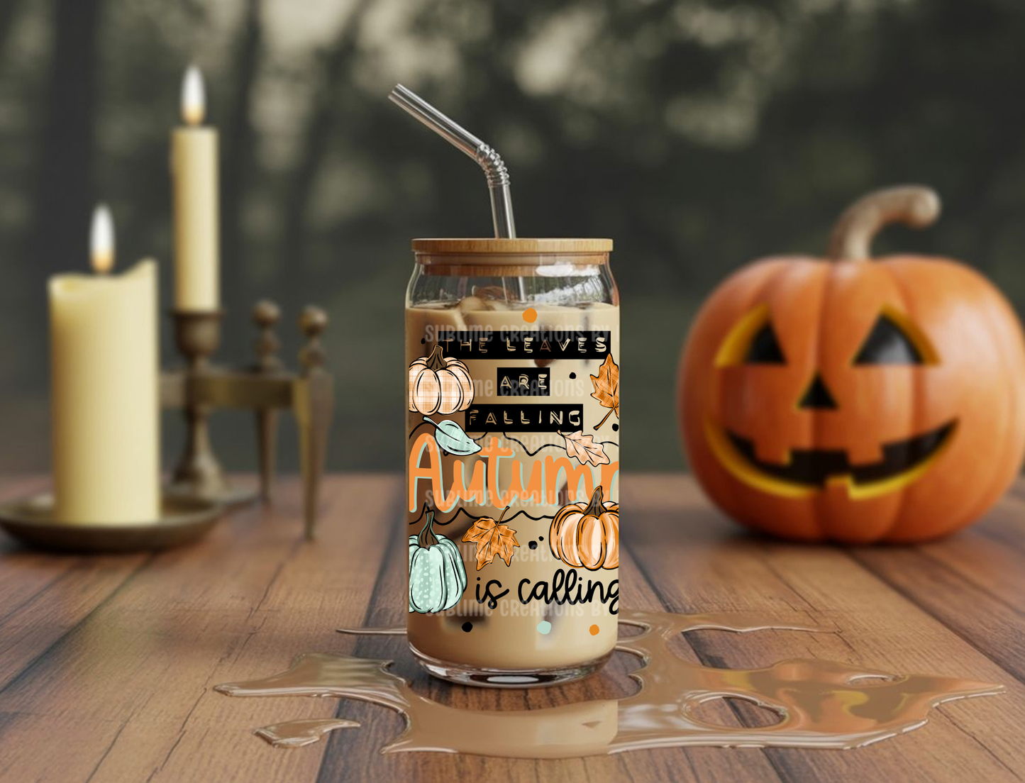 16oz Autumn is Calling Libbey Cup
