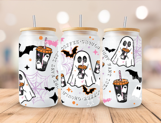 16oz Ghouls Iced Coffee Libbey Cup