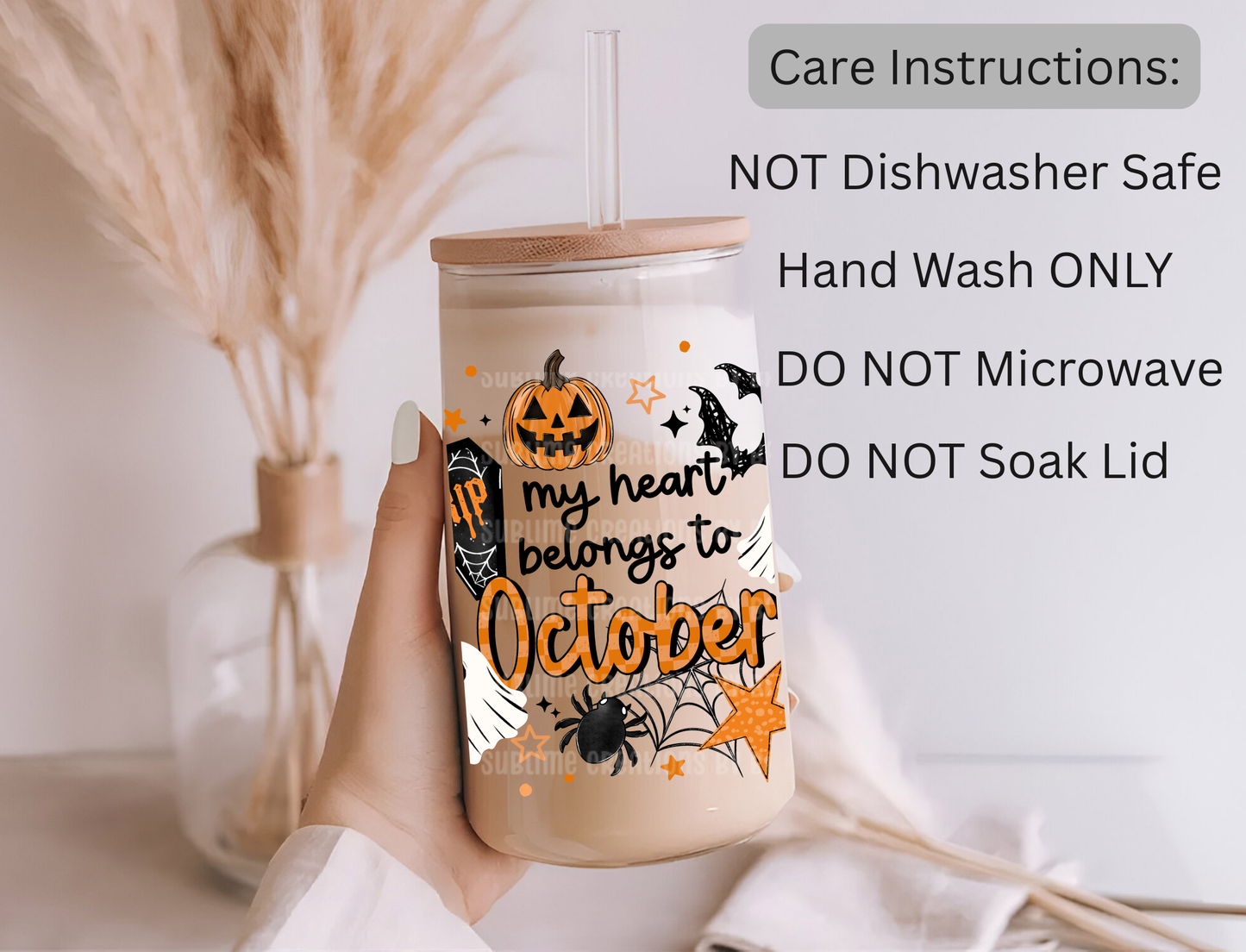 16oz Heart Belongs to October Libbey Cup