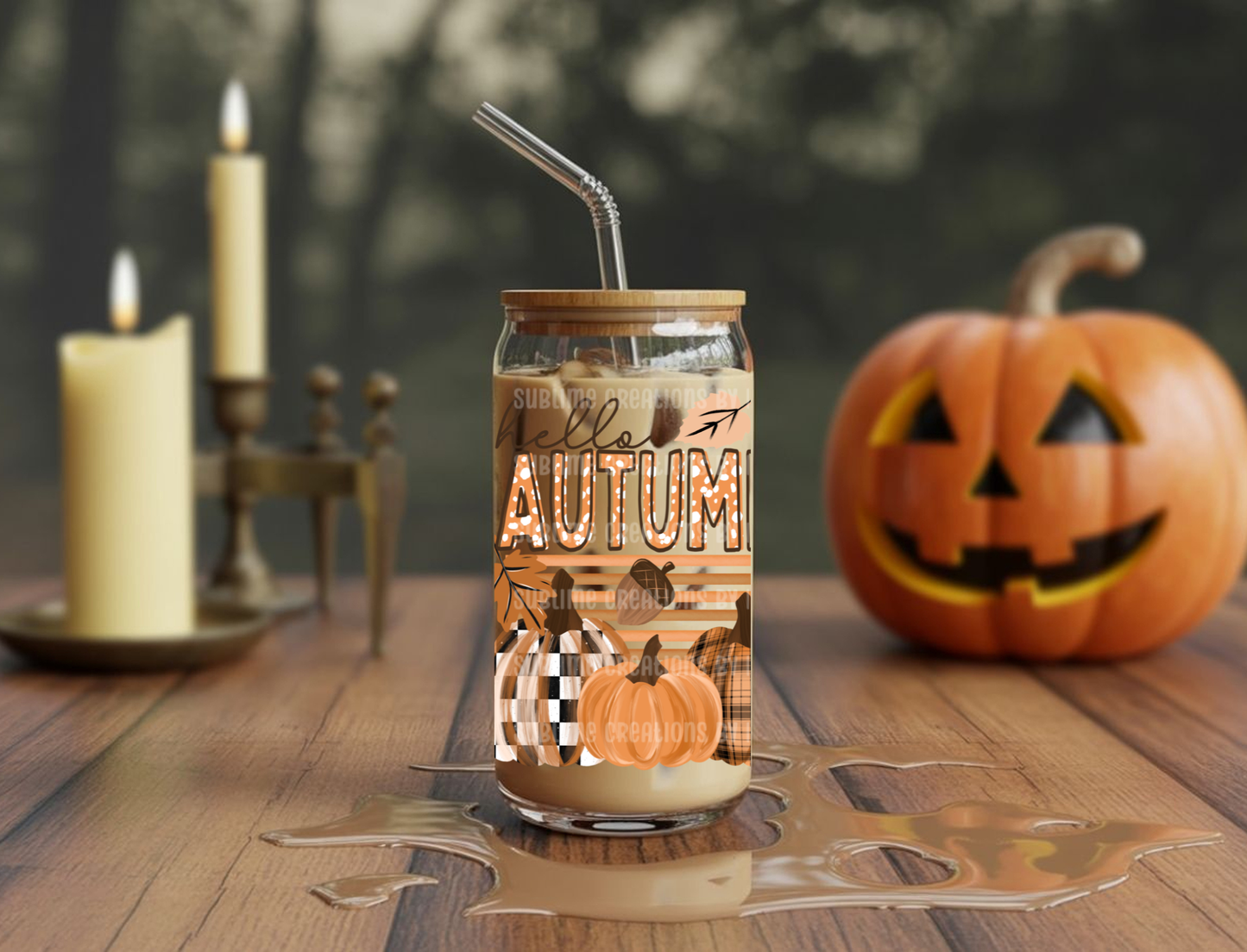 16oz Autumn Stripe Libbey Cup
