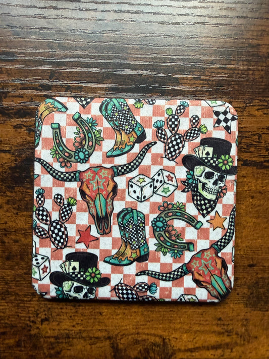 Neon Edgy Western Desk Coaster