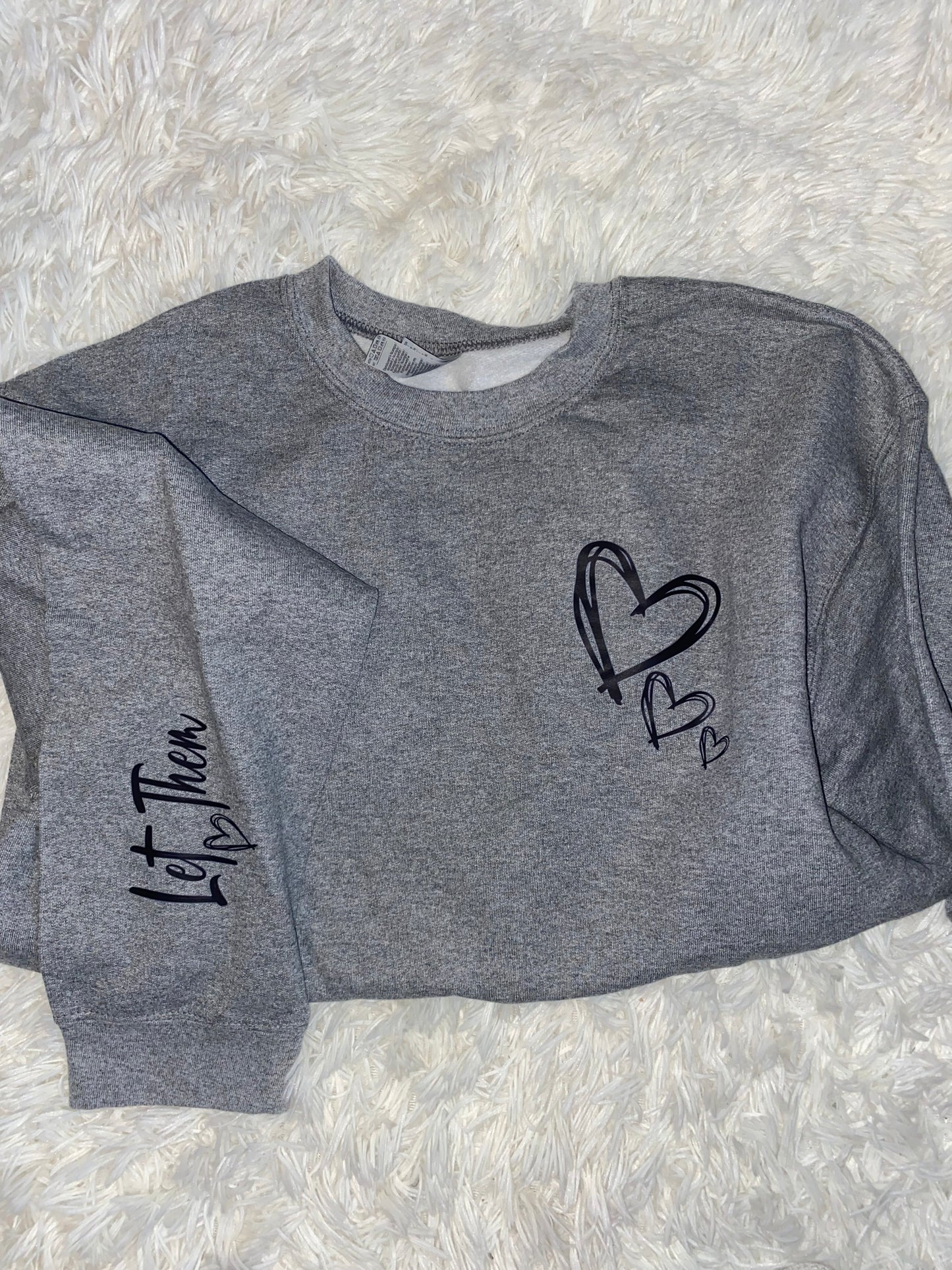 Let Them Sweatshirt with Sleeve Print