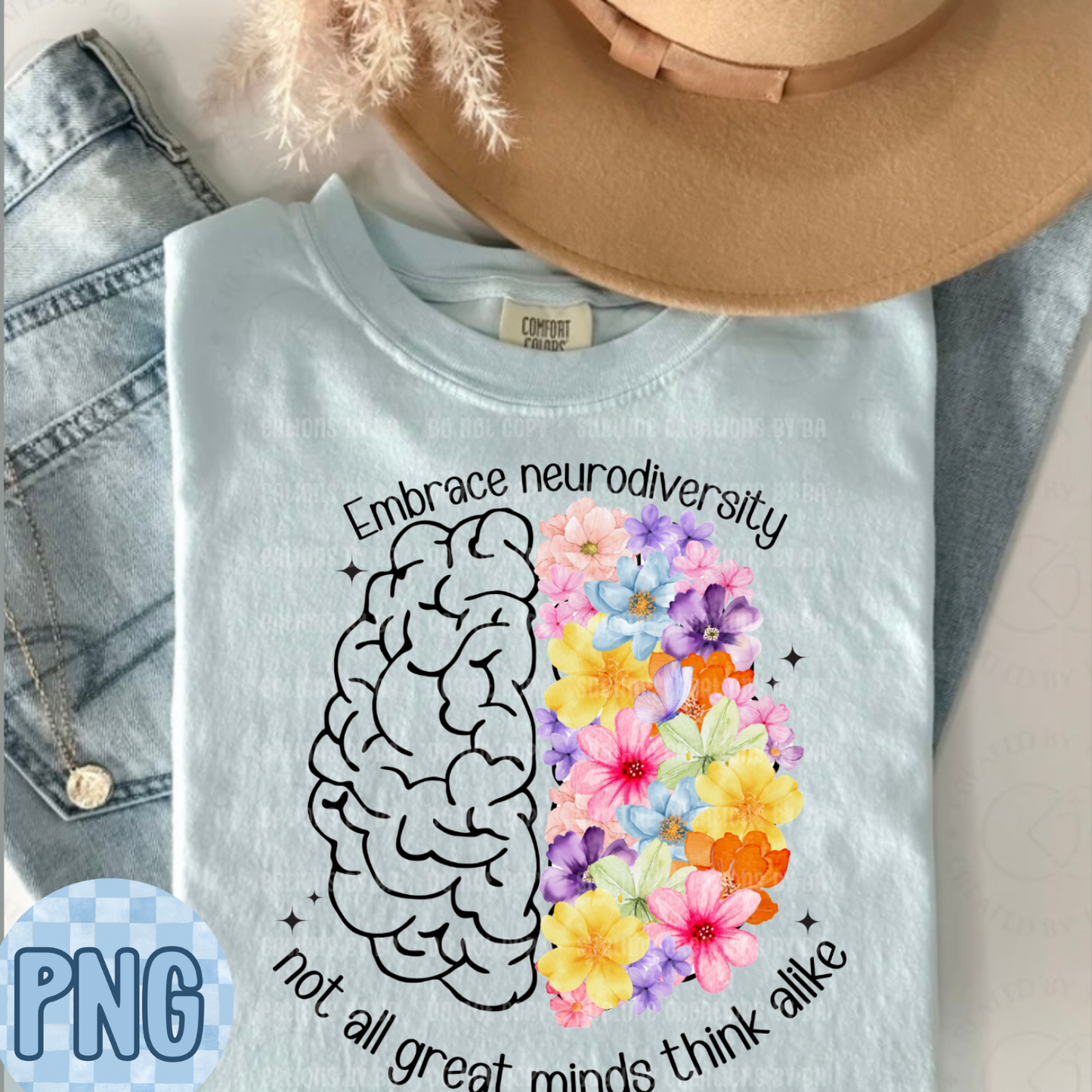 Embrace Neurodiversity PNG Digital File ONLY