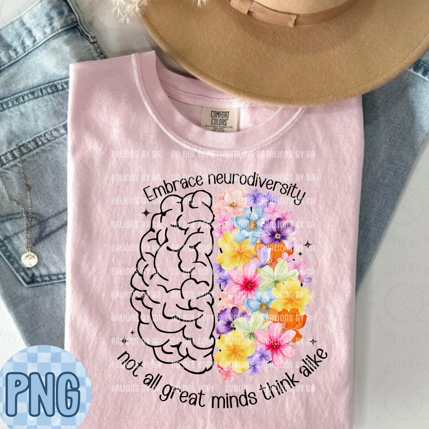 Embrace Neurodiversity PNG Digital File ONLY