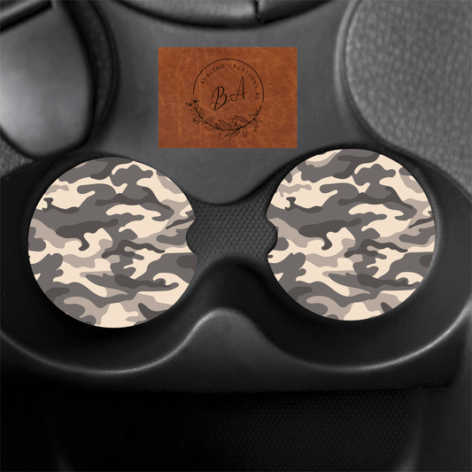 Camo Seamless Car Coaster Set