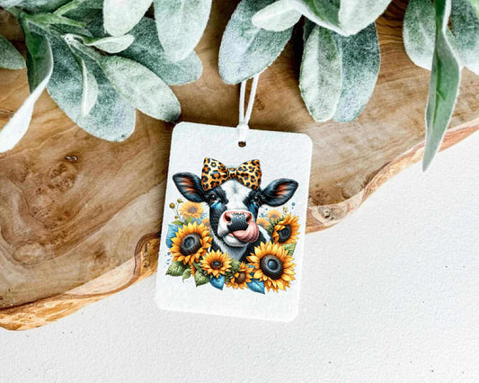 Fall Cow Felt Freshie