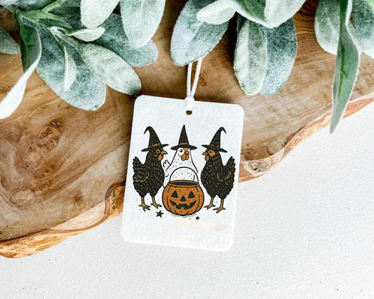 Halloween Chicken Felt Freshie