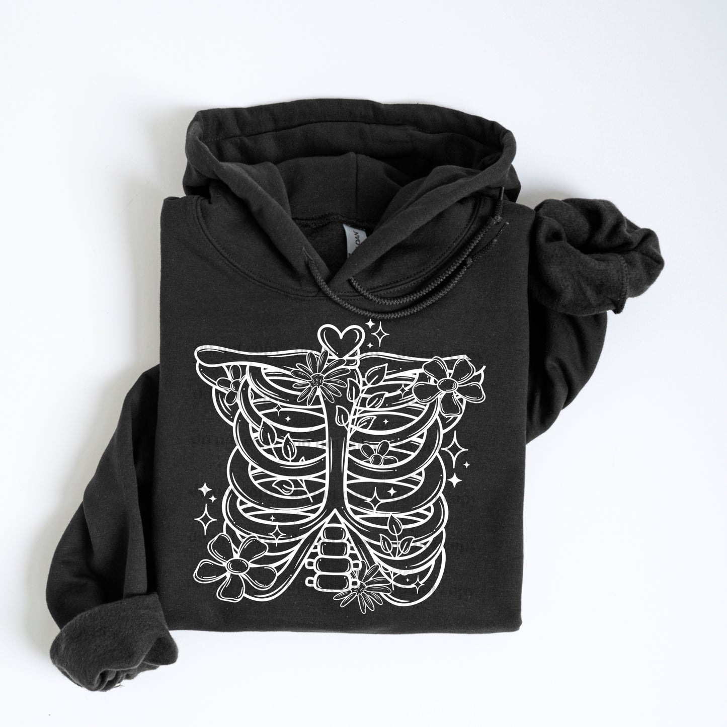 Floral Ribcage DTF Print Only