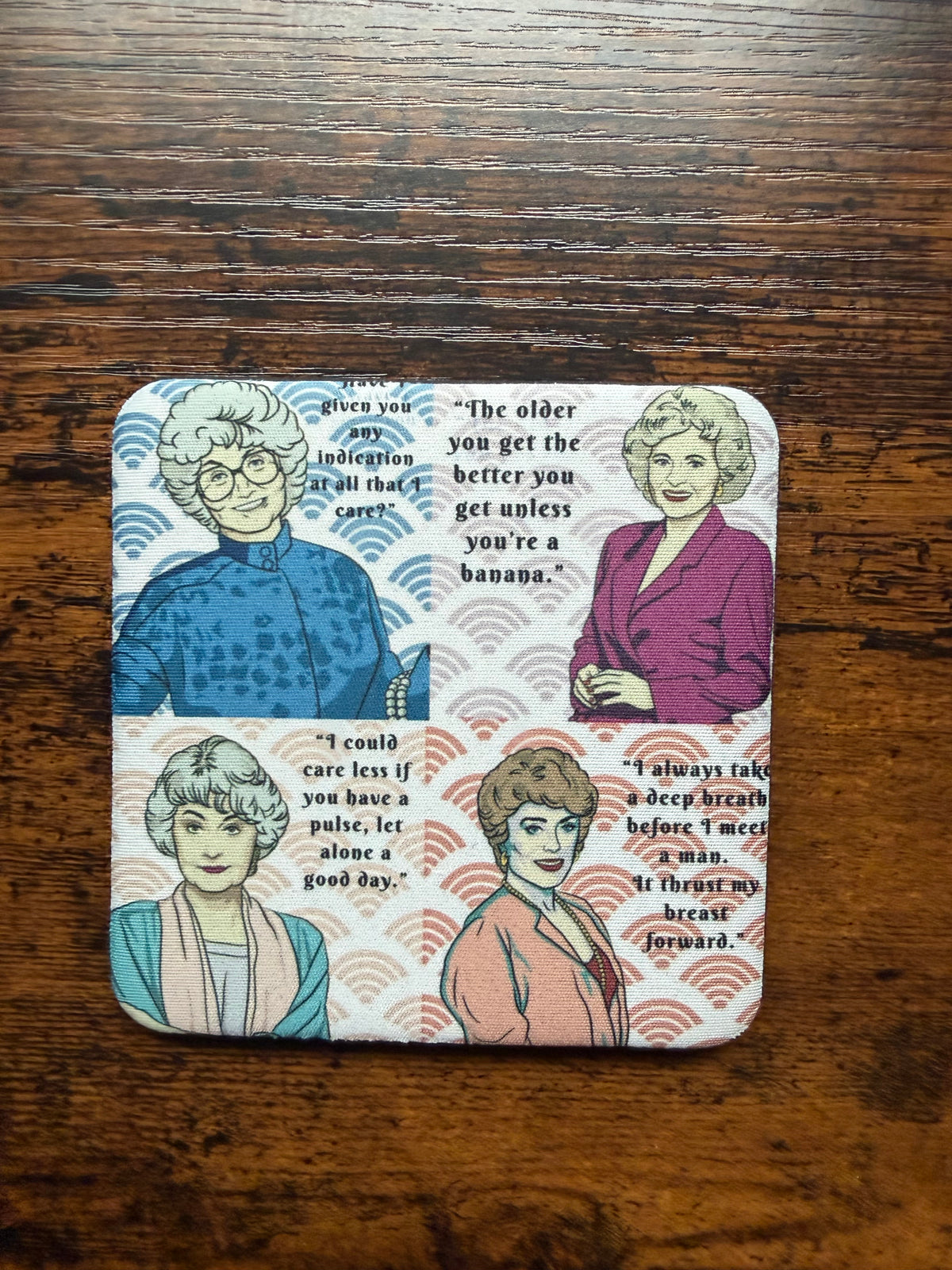 Stay Golden Collage Desk Coaster