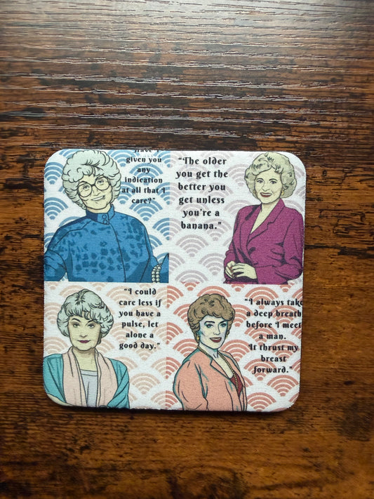 Stay Golden Collage Desk Coaster