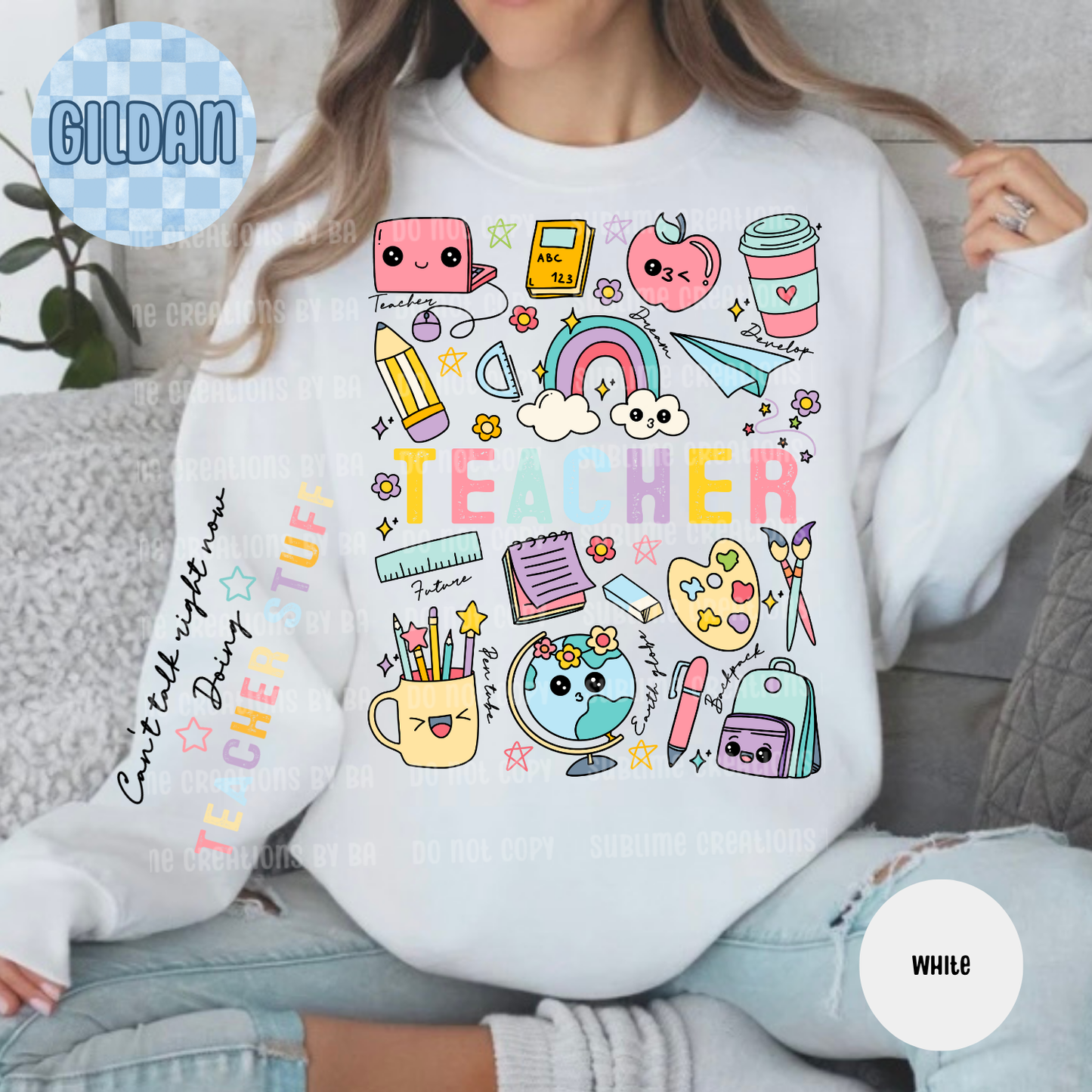 Teacher Doodle Occupational Sweatshirt
