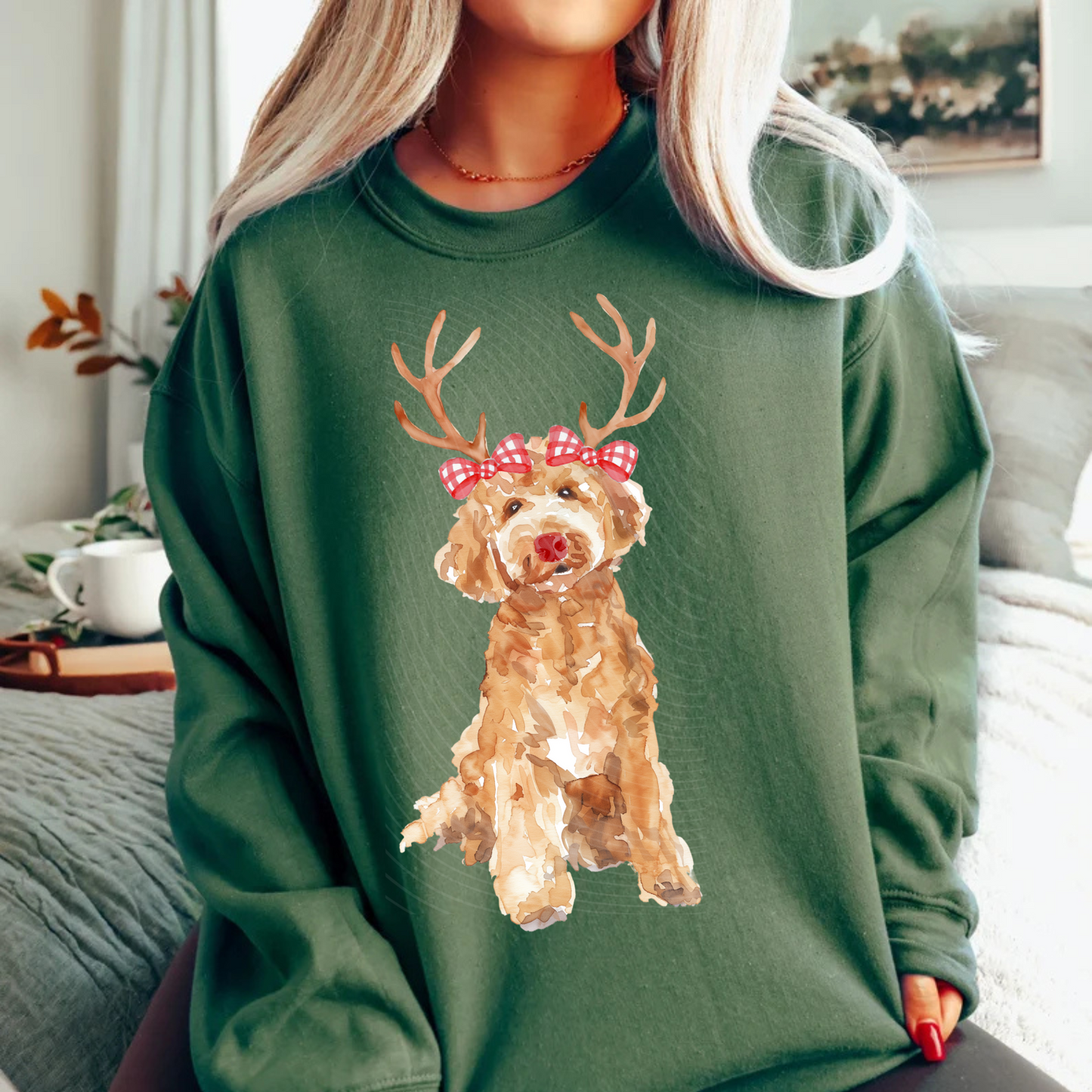 Watercolor Dogs Christmas Sweatshirts