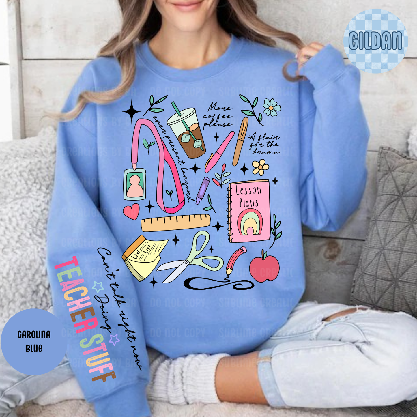 Teacher Doodle Occupational Sweatshirt