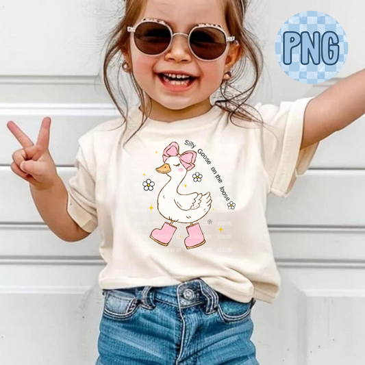 Silly Goose on the Loose PNG Digital File ONLY