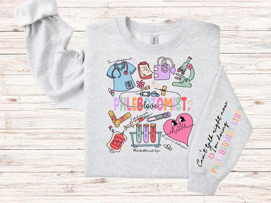 Phlebotomist Doodle Sweatshirt