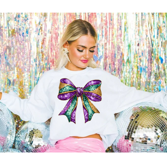 Mardi Gras Bow DTF Print Only