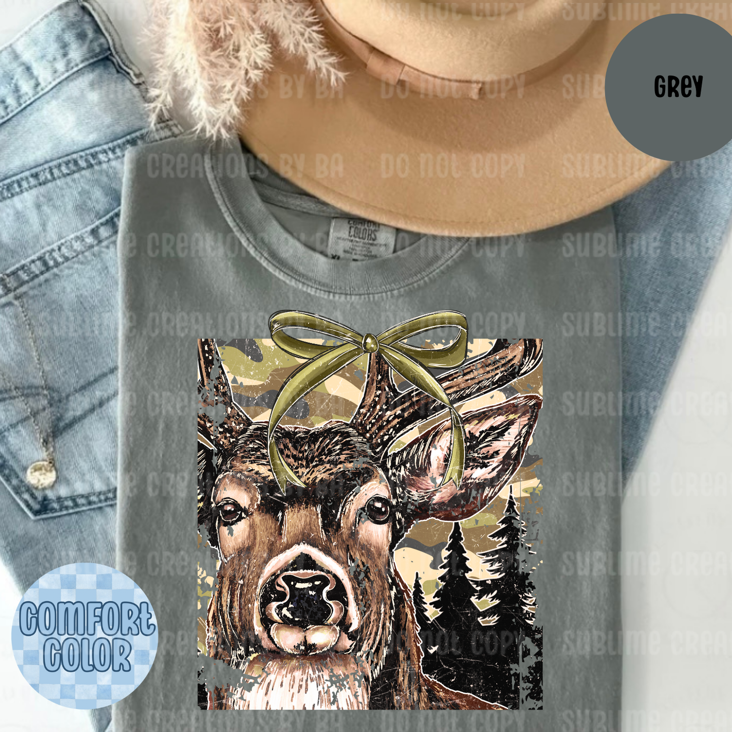 Buck Camo Coquette Adult Shirt