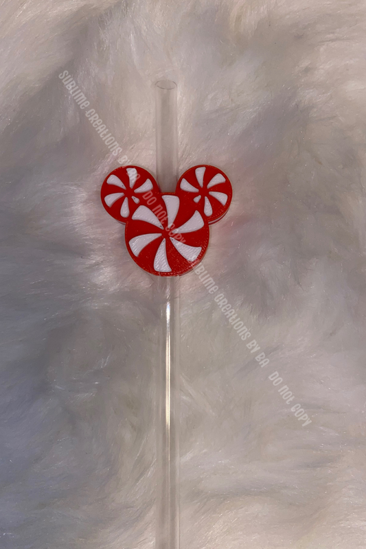 Mint 3D Straw Topper