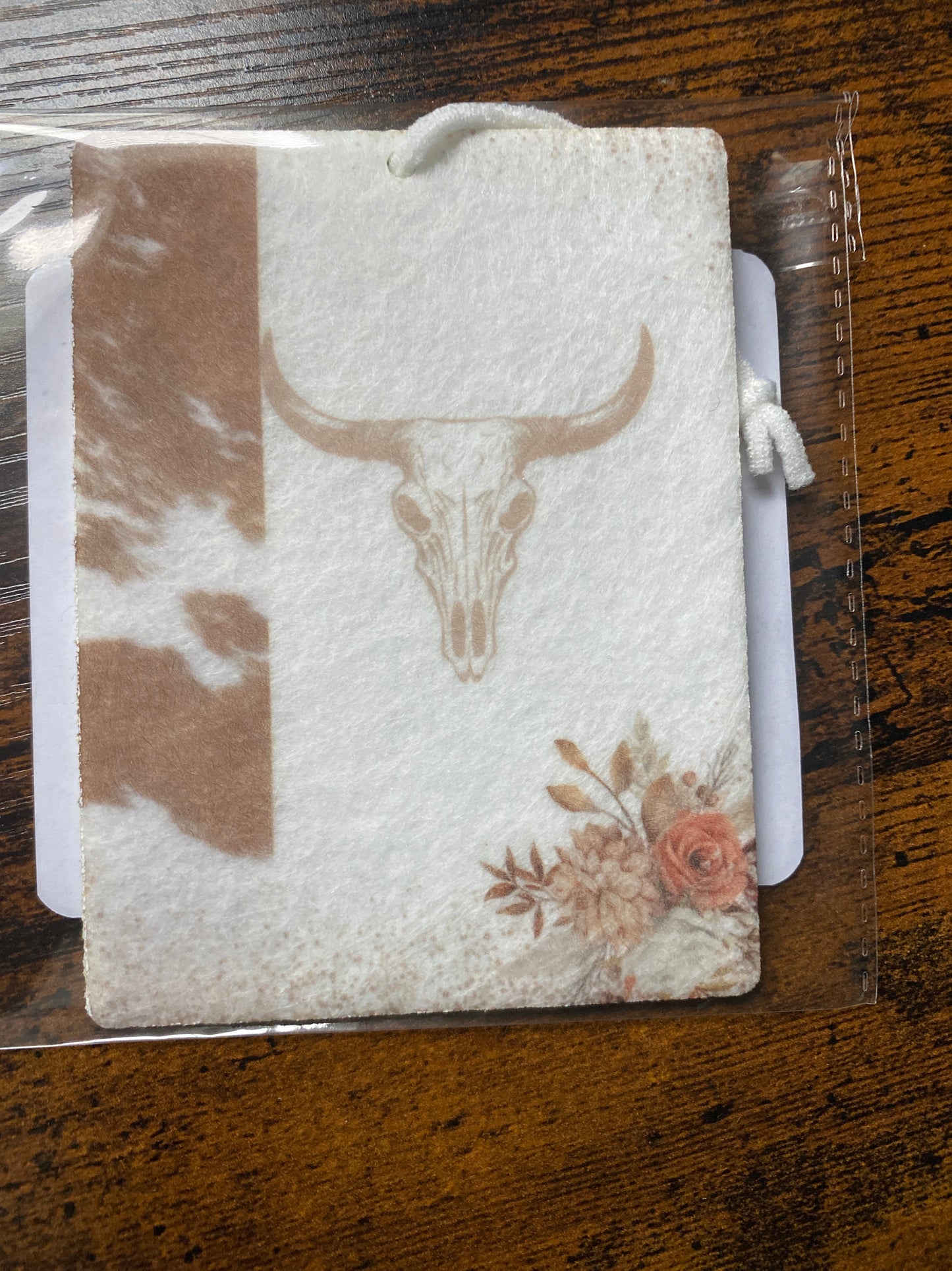 Skull Cow Felt Freshie