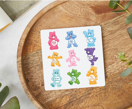 Funny Bear Bad Word Desk Coaster