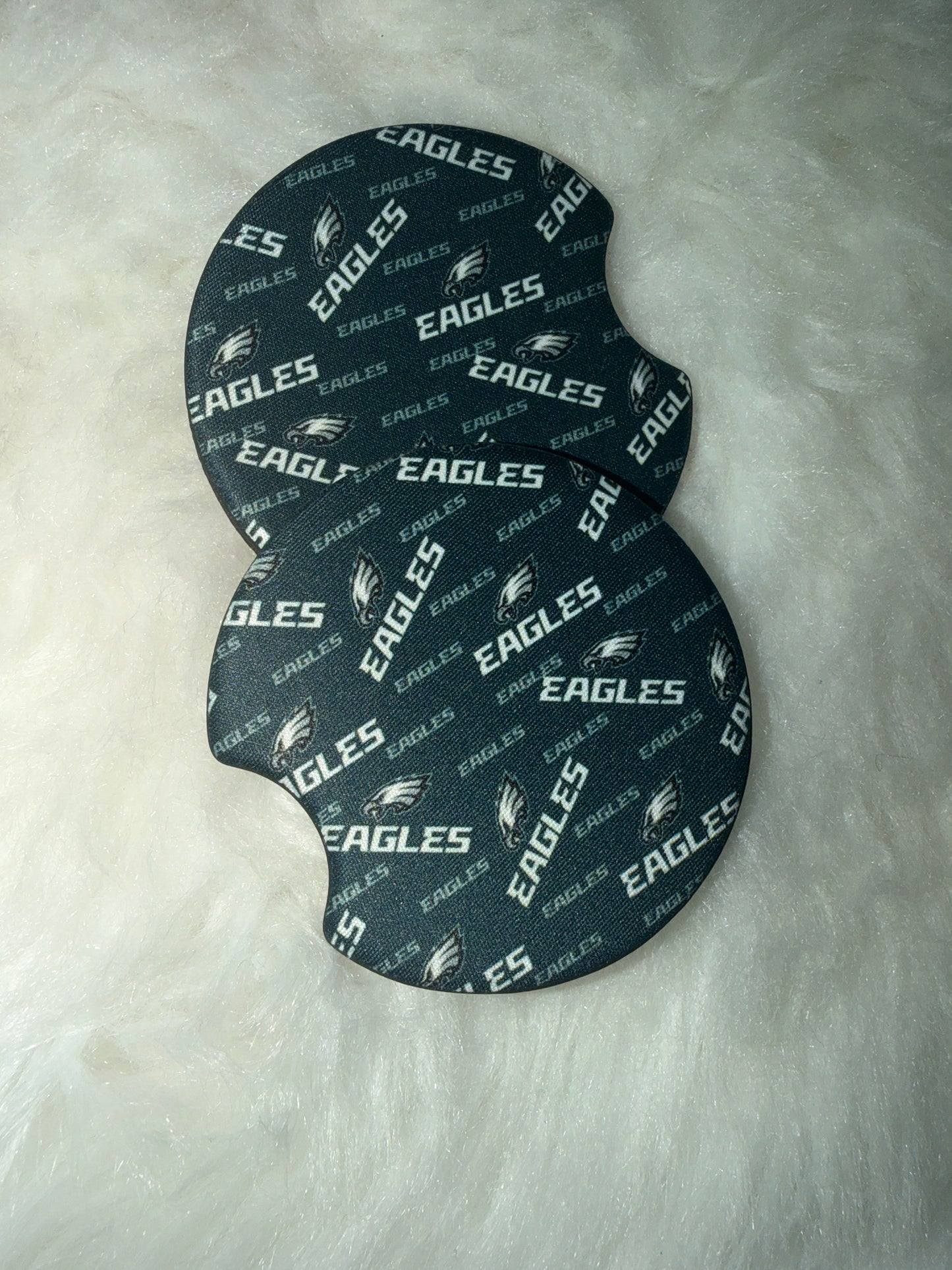 Eagles Print Car Coaster Set