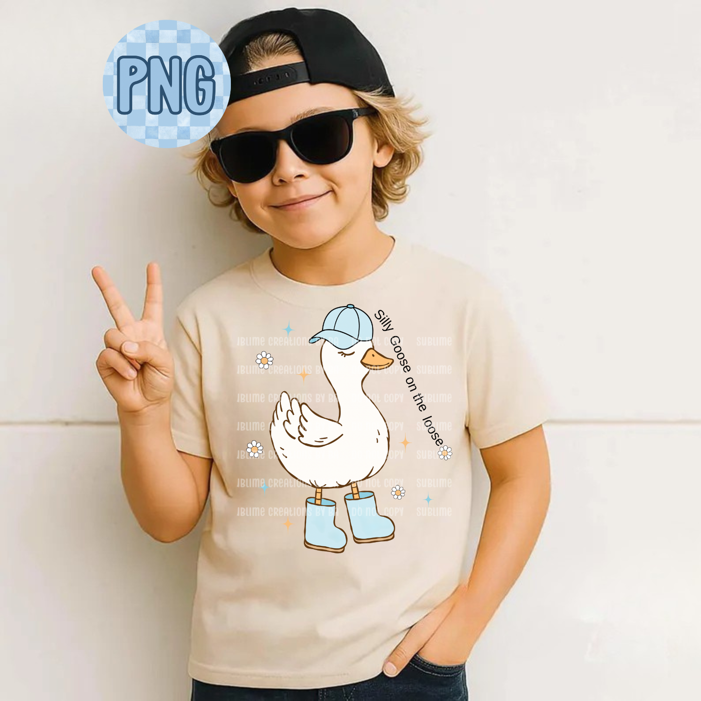 Silly Goose on the Loose PNG Digital File ONLY