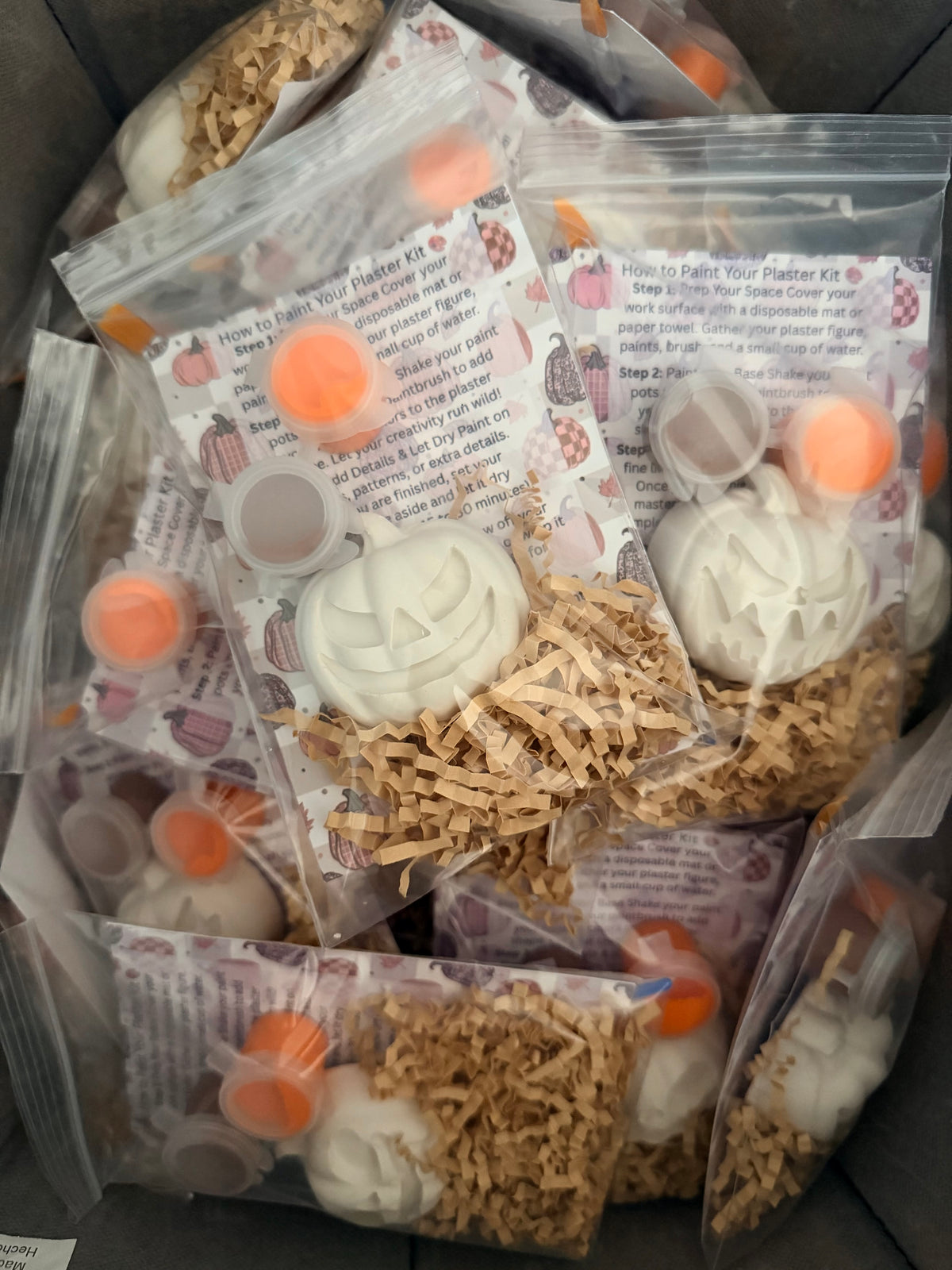 Halloween Pumpkin Plaster Kit with pr without magnet