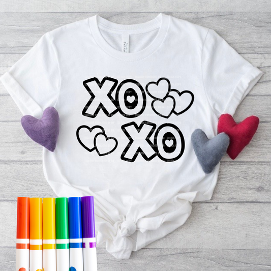 Valentine Coloring Shirts for Boys, Girls & Adults