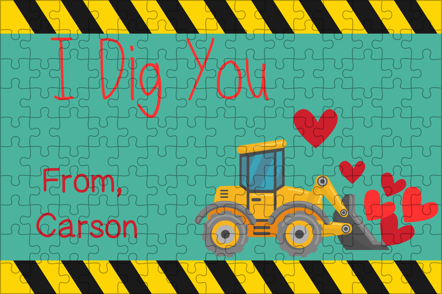 I Dig You Valentine Personalized Puzzle