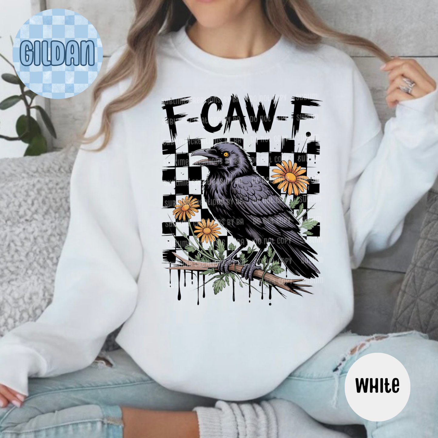 F•Caw•F Funny Crow Shirt, Black Crow Unisex