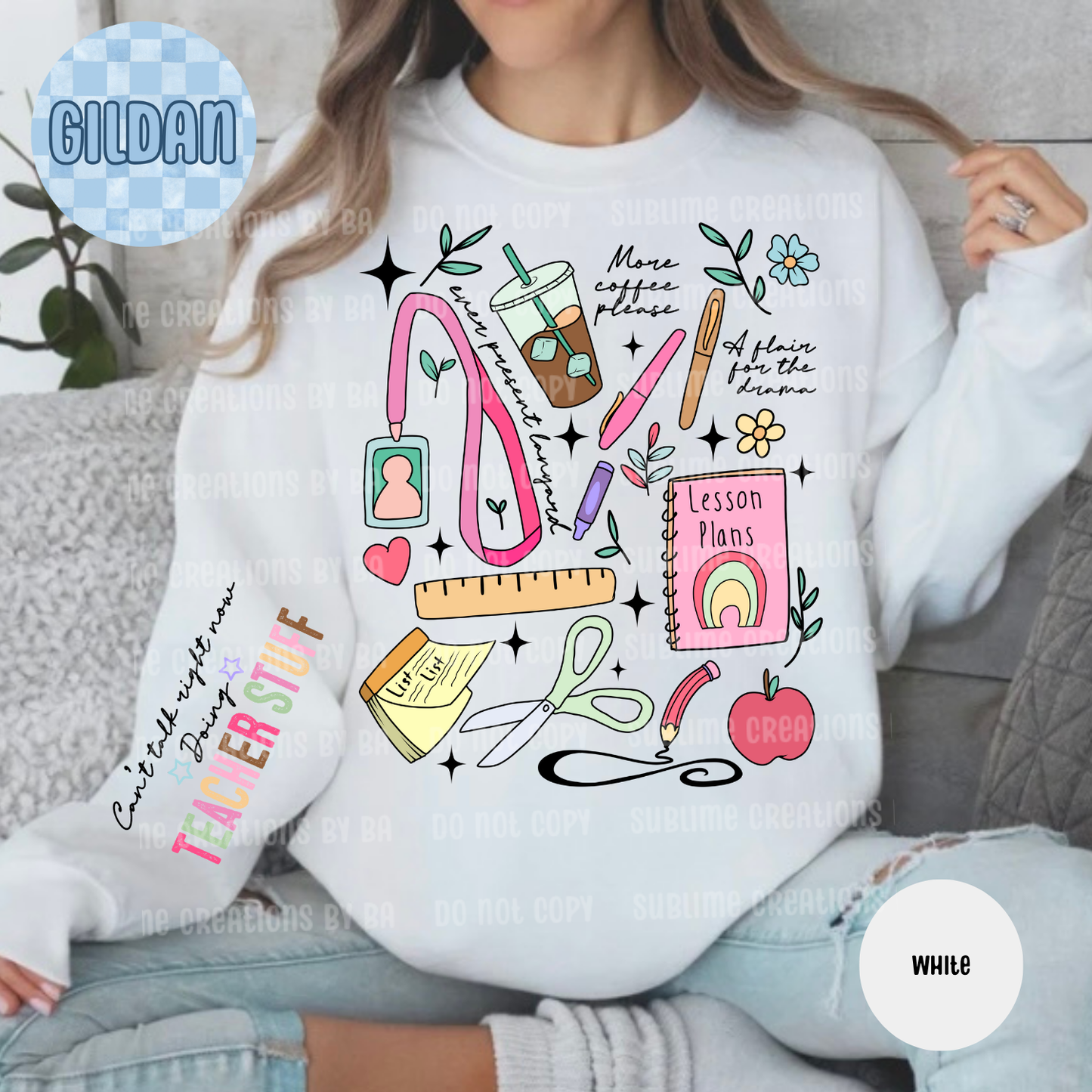 Teacher Doodle Occupational Sweatshirt