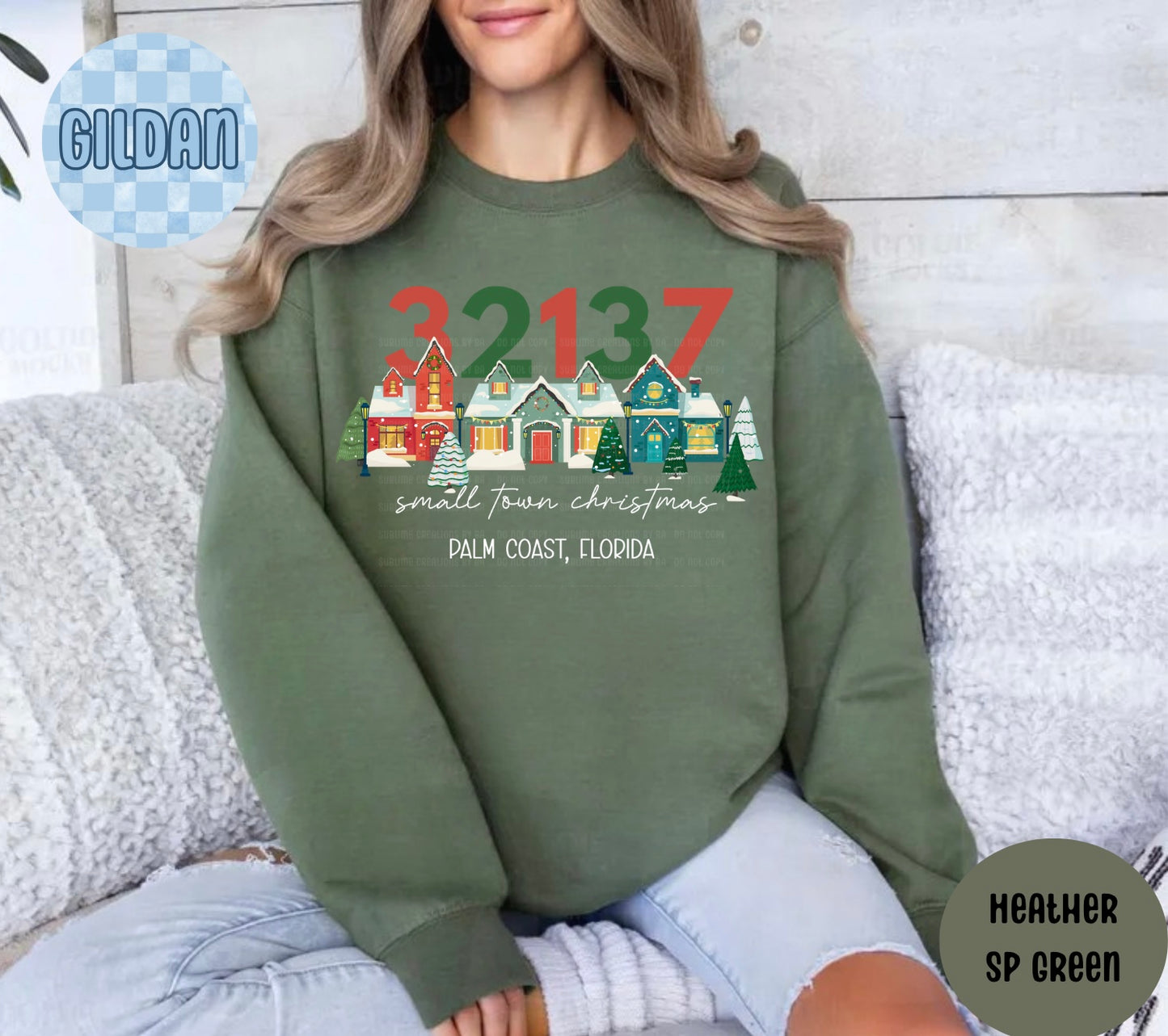 Custom Zipcode Small Town Christmas Sweatshirt